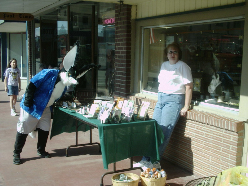 Checking out the jewelry display