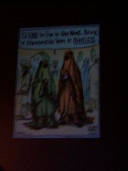 A blurry photo of a comic