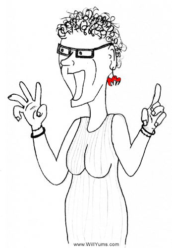 Some crazy-looking lady